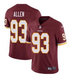 Nike Redskins #93 Jonathan Allen Burgundy Red Team Color Youth Stitched NFL Vapor Untouchable Limited Jersey