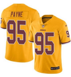 Nike Redskins #95 Da Ron Payne Gold Youth Stitched NFL Limited Rush Jersey