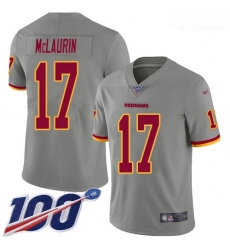 Redskins #17 Terry McLaurin Gray Youth Stitched Football Limited Inverted Legend 100th Season Jersey