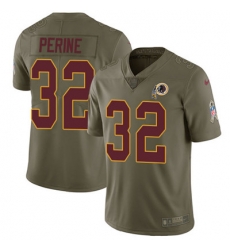Youth Nike Redskins #32 Samaje Perine Olive Stitched NFL Limited 2017 Salute to Service Jersey