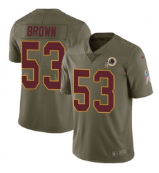 Youth Nike Redskins #53 Zach Brown Olive Stitched NFL Limited 2017 Salute to Service Jersey