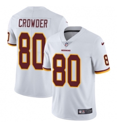 Youth Nike Redskins #80 Jamison Crowder White Stitched NFL Vapor Untouchable Limited Jersey