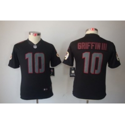 Youth Nike Washington Redskins #10 Robert Griffin III Black Jerseys[Impact Limited]