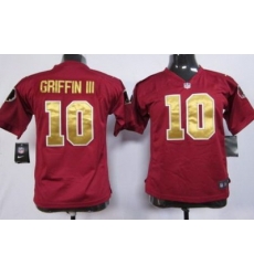 Youth Nike Washington Redskins #10 Robert Griffin III Red 80th NFL Jerseys