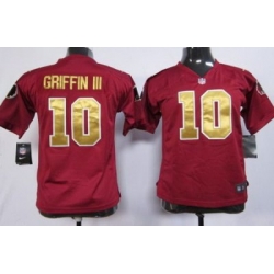 Youth Nike Washington Redskins #10 Robert Griffin III Red 80th NFL Jerseys