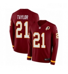 Youth Nike Washington Redskins 21 Sean Taylor Limited Burgundy Therma Long Sleeve NFL Jersey