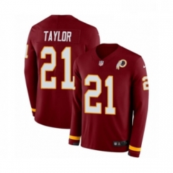 Youth Nike Washington Redskins 21 Sean Taylor Limited Burgundy Therma Long Sleeve NFL Jersey