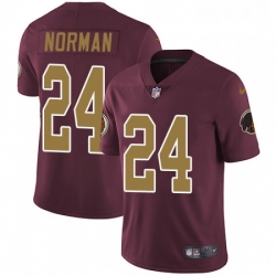 Youth Nike Washington Redskins 24 Josh Norman Burgundy RedGold Number Alternate 80TH Anniversary Vapor Untouchable Limited Player NFL Jersey