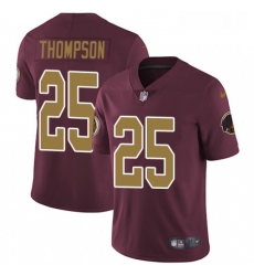 Youth Nike Washington Redskins 25 Chris Thompson Elite Burgundy RedGold Number Alternate 80TH Anniversary NFL Jersey