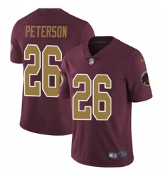 Youth Nike Washington Redskins 26 Adrian Peterson Burgundy Red Gold Number Alternate 80TH Anniversary Vapor Untouchable Limited Player NFL Jersey
