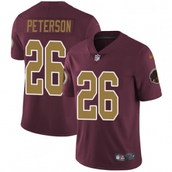 Youth Nike Washington Redskins 26 Adrian Peterson Burgundy Red Gold Number Alternate 80TH Anniversary Vapor Untouchable Limited Player NFL Jersey