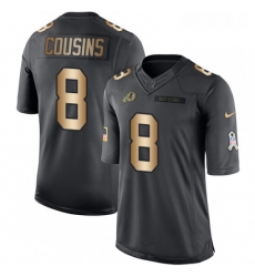 Youth Nike Washington Redskins 8 Kirk Cousins Limited BlackGold Salute to Service NFL Jersey
