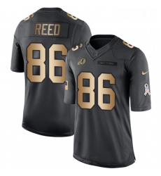 Youth Nike Washington Redskins 86 Jordan Reed Limited BlackGold Salute to Service NFL Jersey