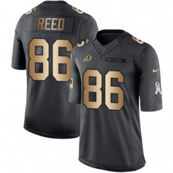 Youth Nike Washington Redskins 86 Jordan Reed Limited BlackGold Salute to Service NFL Jersey