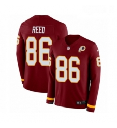Youth Nike Washington Redskins 86 Jordan Reed Limited Burgundy Therma Long Sleeve NFL Jersey
