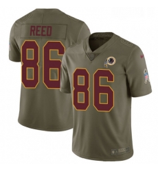 Youth Nike Washington Redskins 86 Jordan Reed Limited Olive 2017 Salute to Service NFL Jersey