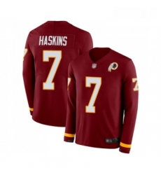 Youth Washington Redskins 7 Dwayne Haskins Limited Burgundy Therma Long Sleeve Football Jersey