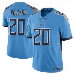 Men Tennessee Titans 20 Tony Pollard Blue Vapor Limited Stitched Football Jersey