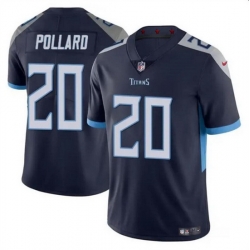 Men Tennessee Titans 20 Tony Pollard Navy Vapor Limited Stitched Football Jersey