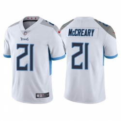 Men Tennessee Titans 21 Roger McCreary White Vapor Untouchable Stitched jersey