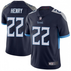 Men Tennessee Titans 22 Derrick Henry Navy Vapor Untouchable Limited Jersey