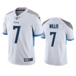 Men Tennessee Titans 7 Malik Willis White Vapor Untouchable Stitched jersey