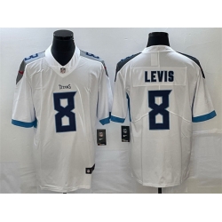 Men Tennessee Titans 8 Will Levis White Vapor Untouchable Stitched Jersey