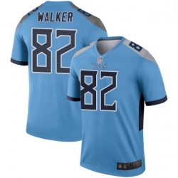 Men Tennessee Titans 82 Delanie Walker Legend Light Blue Limited Jersey