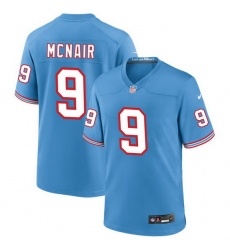 Men Tennessee Titans 9 Steve McNair Blue Vapor Untouchable Stitched Jersey