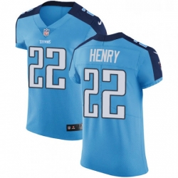 Mens Nike Tennessee Titans 22 Derrick Henry Light Blue Team Color Vapor Untouchable Elite Player NFL Jersey