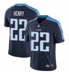Mens Nike Tennessee Titans 22 Derrick Henry Navy Blue Alternate Vapor Untouchable Limited Player NFL Jersey