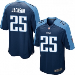 Mens Nike Tennessee Titans 25 Adoree Jackson Game Navy Blue Alternate NFL Jersey