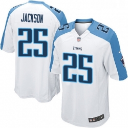 Mens Nike Tennessee Titans 25 Adoree Jackson Game White NFL Jersey