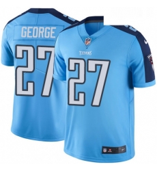 Mens Nike Tennessee Titans 27 Eddie George Light Blue Team Color Vapor Untouchable Limited Player NFL Jersey