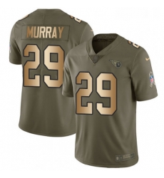 Mens Nike Tennessee Titans 29 DeMarco Murray Limited OliveGold 2017 Salute to Service NFL Jersey