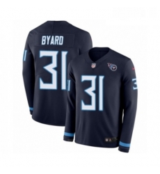 Mens Nike Tennessee Titans 31 Kevin Byard Limited Navy Blue Therma Long Sleeve NFL Jersey