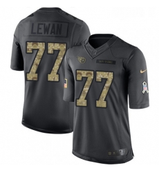 Mens Nike Tennessee Titans 77 Taylor Lewan Limited Black 2016 Salute to Service NFL Jersey
