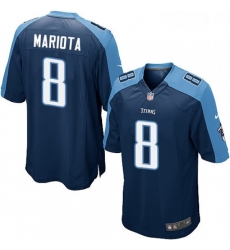 Mens Nike Tennessee Titans 8 Marcus Mariota Game Navy Blue Alternate NFL Jersey
