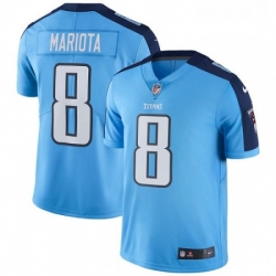 Mens Nike Tennessee Titans 8 Marcus Mariota Light Blue Team Color Vapor Untouchable Limited Player NFL Jersey