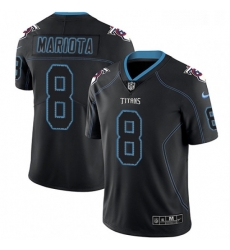 Mens Nike Tennessee Titans 8 Marcus Mariota Limited Lights Out Black Rush NFL Jersey