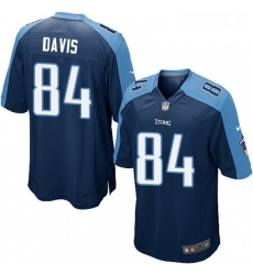 Mens Nike Tennessee Titans 84 Corey Davis Game Navy Blue Alternate NFL Jersey