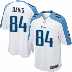 Mens Nike Tennessee Titans 84 Corey Davis Game White NFL Jersey