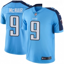 Mens Nike Tennessee Titans 9 Steve McNair Light Blue Team Color Vapor Untouchable Limited Player NFL Jersey