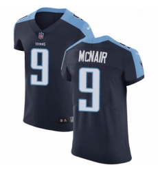 Mens Nike Tennessee Titans 9 Steve McNair Navy Blue Alternate Vapor Untouchable Elite Player NFL Jersey