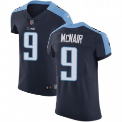 Mens Nike Tennessee Titans 9 Steve McNair Navy Blue Alternate Vapor Untouchable Elite Player NFL Jersey