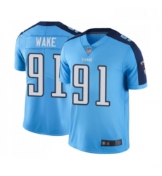 Mens Tennessee Titans 91 Cameron Wake Limited Light Blue Rush Vapor Untouchable Football Jersey