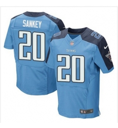 NEW Tennessee Titans #20 Bishop Sankey Light Blue Team Color Mens Stitched NFL Elite Jersey