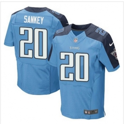 NEW Tennessee Titans #20 Bishop Sankey Light Blue Team Color Mens Stitched NFL Elite Jersey
