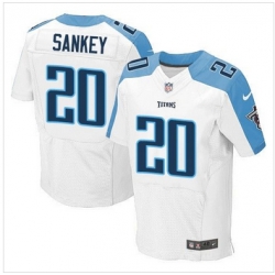 NEW Tennessee Titans #20 Bishop Sankey White Mens Stitched NFL Elite Jersey