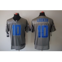 Nike Tennessee Titans 10 Jake Locker Grey Elite Shadow NFL Jersey